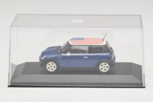 Mini Cooper S R53 Sinine Ameerika Lipuga Minichamps 1:43 MINI014 Metall - pilt 4/5