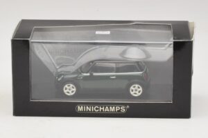 Mini Cooper S R53 Tumeroheline Musta Katusega Minichamps 1:43 MINI023 Metall - pilt 5/5