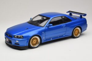Nissan Skyline GT-R R34 V-Spec II Sinine Metallik BBS Veljed KK-Scale 1:12 KKDC120211-2 Metall
