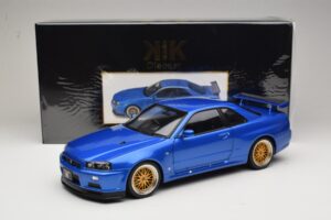 Nissan Skyline GT-R R34 V-Spec II Sinine Metallik BBS Veljed KK-Scale 1:12 KKDC120211-2 Metall - pilt 8/8