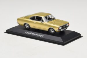 Opel Rekord C Kupee Kuldne Maxichamps 1:43 940046120 Metall - pilt 3/5