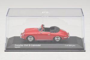 Porsche 356 B Kabriolett Punane Minichamps 1:43 400064331 Metall - pilt 4/5