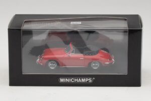 Porsche 356 B Kabriolett Punane Minichamps 1:43 400064331 Metall - pilt 5/5