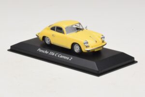 Porsche 356C Carrera 2 Kollane Maxichamps 1:43 940062361 Metall - pilt 3/5