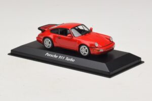 Porsche 911 964 Turbo Punane Maxichamps 1:43 940069102 Metall - pilt 3/5