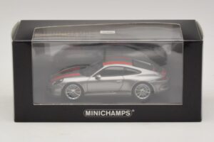 Porsche 911 991.1 R Hõbedane Oranžide Triipudega Minichamps 1:43 410066222 Metall - pilt 5/5