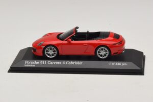 Porsche 911 991.2 Carrera 4 Kabriolett Punane Minichamps 1:43 410067230 Metall