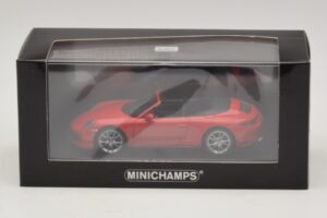 Porsche 911 991.2 Carrera 4 Kabriolett Punane Minichamps 1:43 410067230 Metall - pilt 5/5
