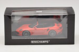 Porsche 911 991 Turbo S Kabriolett Oranž Minichamps 1:43 410067181 Metall - pilt 5/5