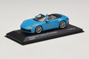 Porsche 911 992 Carrera 4S Kabriolett Sinine Minichamps 1:43 410069332 Metall - pilt 2/5