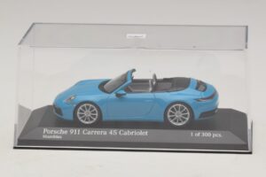 Porsche 911 992 Carrera 4S Kabriolett Sinine Minichamps 1:43 410069332 Metall - pilt 4/5