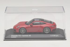 Porsche 911 992 Carrera 4S Punane Minichamps 1:43 410069321 Metall - pilt 4/5