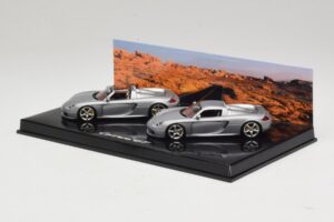 Porsche Carrera GT Spider & Kupee Komplekt Hõbedane Minichamps 1:43 WAP02010314 Metall - pilt 3/5