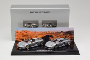 Porsche Carrera GT Spider & Kupee Komplekt Hõbedane Minichamps 1:43 WAP02010314 Metall - pilt 5/5