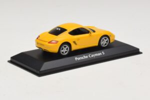 Porsche Cayman S 987 Kollane Maxichamps 1:43 940065620 Metall - pilt 2/5
