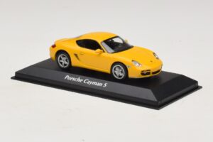 Porsche Cayman S 987 Kollane Maxichamps 1:43 940065620 Metall - pilt 3/5