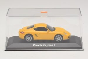 Porsche Cayman S 987 Kollane Maxichamps 1:43 940065620 Metall - pilt 4/5