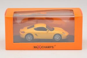 Porsche Cayman S 987 Kollane Maxichamps 1:43 940065620 Metall - pilt 5/5