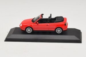 Volkswagen Golf Mk4 Kabriolett Punane Edasimüüja Väljaanne Minichamps 1:43 GOLF006 Metall