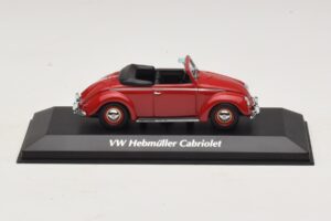Volkswagen Hebmuller Kabriolett Punane Maxichamps 1:43 940052131 Metall