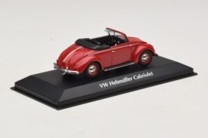 Volkswagen Hebmuller Kabriolett Punane Maxichamps 1:43 940052131 Metall - pilt 2/5