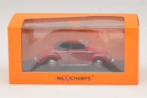 Volkswagen Hebmuller Kabriolett Punane Maxichamps 1:43 940052131 Metall - pilt 5/5