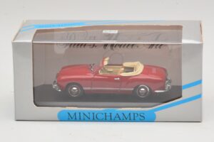 Volkswagen Karmann Ghia Kabriolett Tumepunane Minichamps 1:43 5032 Metall - pilt 5/5