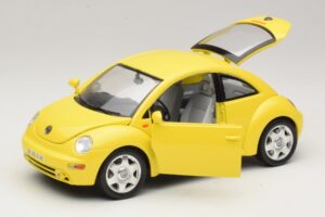 Volkswagen New Beetle A4 Kollane Bburago 1:18 3302 Metall - pilt 2/8